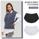 thumbnail image 2 of extensores de camisa para mujeres, capas ajustables, parte superior falsa, falda de barrido inferior, falda mini con abertura de media longitud, dobladillo, camisa, camiseta, falda, negro/blanco, blan, 2 of 6