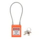 thumbnail image 4 of Cerradura de aislamiento de bloqueo de candado de seguridad de cable de acero inoxidable, color 7 naranja, 4 of 5