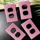 thumbnail image 4 of Cubiertas de placa de pared hongliang 11 × 7 cm rosa con strass – Pack de 4, 4 of 7