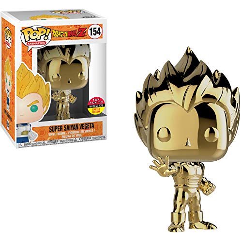 POP Funko Dragon Ball Z Super Saiyan Vegeta Oro Cromo Juguete Tokio SDCC Exclusivo (2018 TOY TOKIO SDCC EXCLUSIVO)