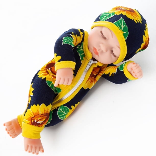 30cm/11.8in Reborn Simulated Doll Toy Baby Rubber Girly Puppet Doll Embroidery Boy Toy