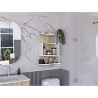 Tuhome - Mueble Auxiliar De Baño Massana Duna Y Blanco