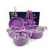 thumbnail image 4 of Bateria De Cocina 14 Piezas Morado Antihaderente Templado, 4 of 5