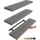 thumbnail image 1 of Estante flotante de pared BAYKA 57 cm, madera rústica gris, 3 piezas, 1 of 9