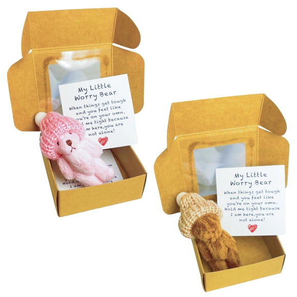 Set de Regalo 2 Osos de Peluche Roioiow "Worry Bear"