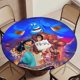 thumbnail image 5 of Jasmine de Aladdin-theme Fitted Round Tablecloths Elastic Edged Table Covers Waterproof Table Cloth for Kitchen Holiday Party Tables Decor 150cm, 5 of 6