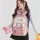 thumbnail image 2 of Sanrio Cartoon Kuromi Anime Backpack for Student 2024 New Simple Large-capacity Double-pocket Schoolbags Travel Birthday Gift, 2 of 2