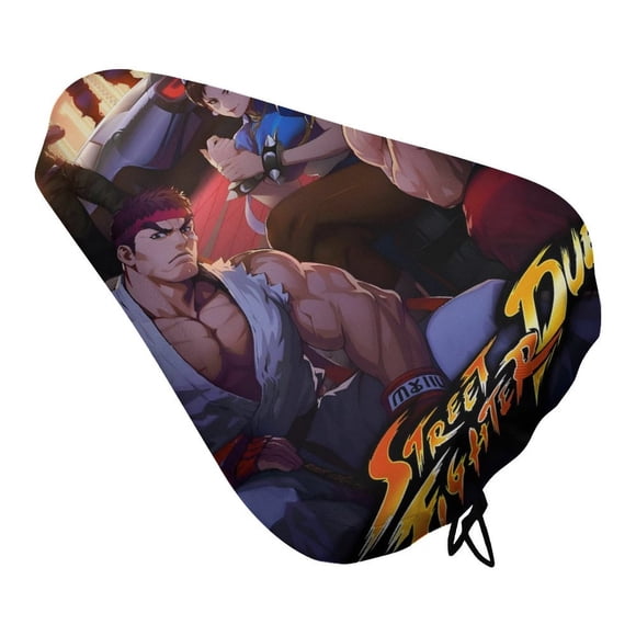 Street Fighter Funda de Asiento de Bicicleta Impermeable, Cojín Elástico Suave, Protector contra Lluvia, Polvo y UV