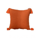 thumbnail image 1 of Pack de 2 Fundas para Cojín de Lino con Pompones 45x45 cm Naranja, 1 of 2