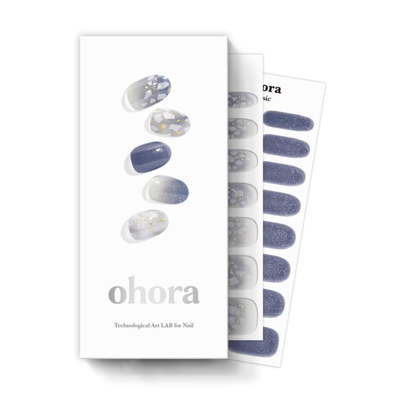 Tiras de gel para uñas Sohora Semicuradas N Gleam Blue con accesorios