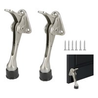 Genérico - Pack 2 Topes Para Puerta Con Tornillo Plateado