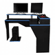 thumbnail image 2 of Escritorio Gamer En L Con 2 Niveles Para Monitores Guma Wengue Y Azul, 2 of 12