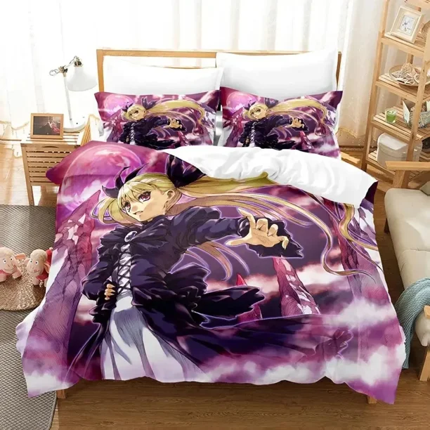 Dance In The Vampire Bund Bedding Set Duvet Cover Bed Set Quilt Cover Pillowcase Comforter Size Boys Adult Bed Sheets