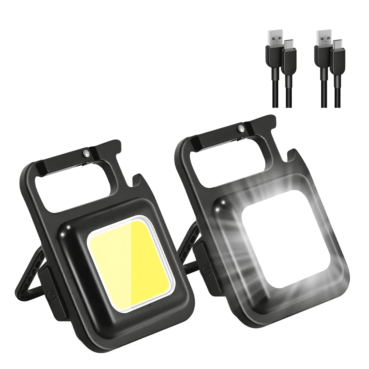 Genérico - 2 Linterna Led Recargable Lampara Camping Linternas Tacticas Linterna Negro Luz Blanco