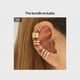thumbnail image 1 of 5pcs Golden Leaf Cutout Ear Clips - Stylish and Comfortable One-Ear Fit, 1 of 5