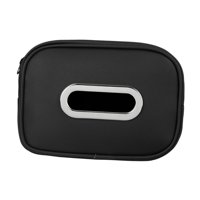 Magideal - Porta Pañuelos Genérico Para Automóvil Porta Pañuelos Para El Asiento Trasero Del Automóvil Cómodo Y Fácil De Usar Cuero De Pu Para Consolas Centrales Negro