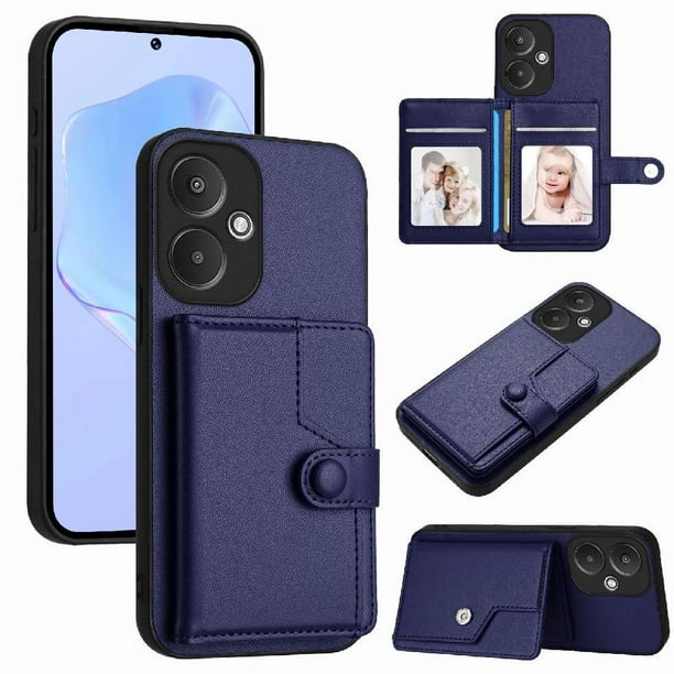 FOXDOCK Funda para Xiaomi Redmi 13R con Bloqueo RFID - Diseño Elegante con Cierre de Botón