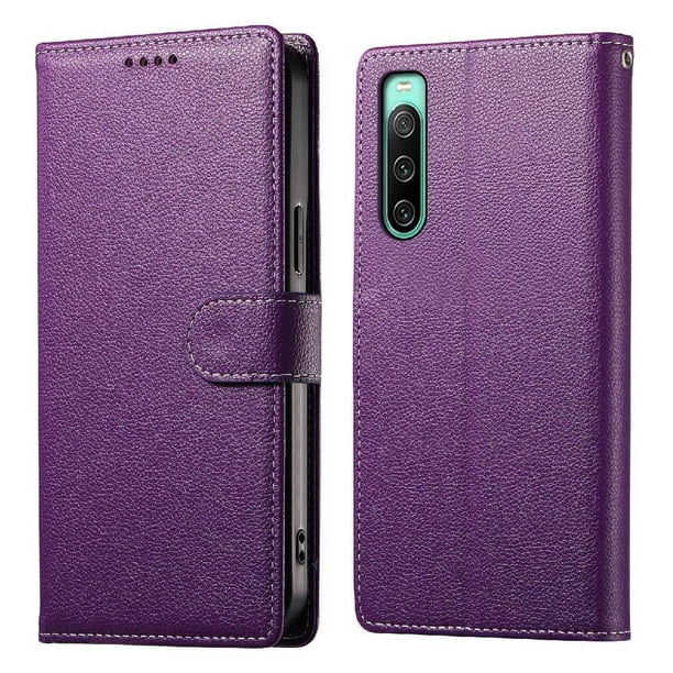 Funda para FOXDOCK Sony Xperia 10 IV– Cuero Premium, 3 ranuras para tarjetas, Protección contra impactos