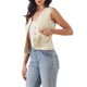 thumbnail image 4 of Chaleco de Trabajo de Tweed INSPIRE CHIC para Mujer con Cuello en V sin Mangas y Botones XL Beige, 4 of 6