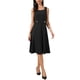 thumbnail image 4 of INSPIRE CHIC Vestido Vintage de Trabajo para Mujeres Línea A Cuello Cuadrado Sin Mangas Oficina Formal Vestidos de Noche Midi XS Negro, 4 of 6