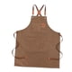 thumbnail image 1 of Delantal De Lona Con Bolsillos, Delantal Con Pechera En La Espalda Cruzada Para Trabajos De Pintura, Tienda Para Hornear, Marrón, 1 of 5