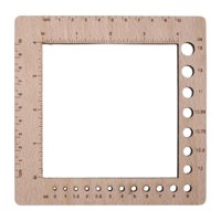 Magideal - Regla De Calibre De Madera Para Tejer, Calibre De Aguja De Tejer, Hecha A Mano Para Tejer Suéteres, Regla De Marco De Conteo Fácil De Leer, Diseñadore
