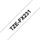 thumbnail image 1 of Cinta Tze-FX231 Etiquetas Adhesiva Flexible 12mm/8m Blanco/Negro para rotuladora, 1 of 3