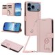 thumbnail image 1 of Funda Cartera Trébol para iPhone 17 Pro con Ranuras Tarjetas y Carga Inalámbrica Rosa, 1 of 6