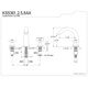 thumbnail image 2 of Grifo para tina romana Kingston Brass Vintage cromo pulido, 2 of 2
