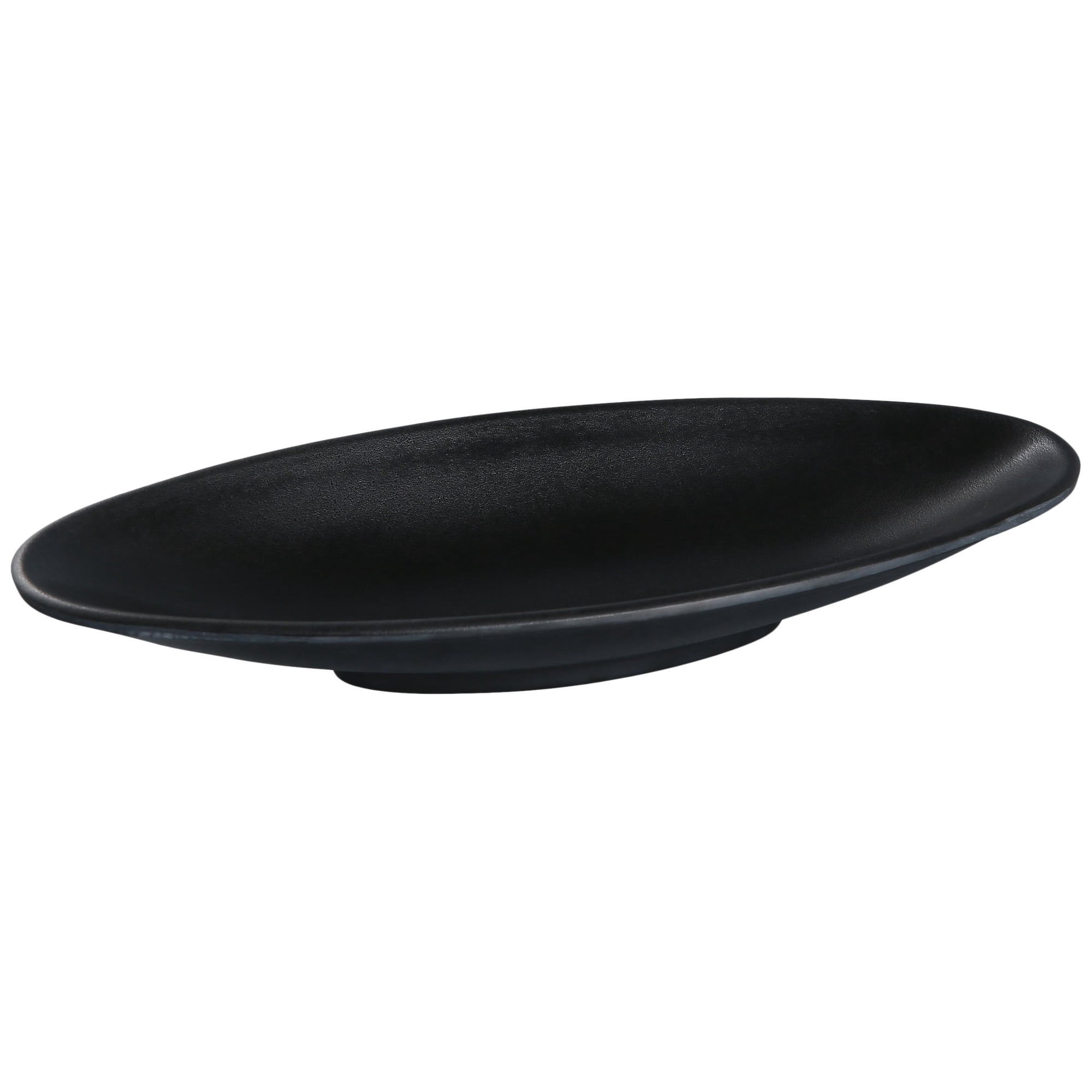 Plato Yanco Black Pearl-2 Deep Boat De Melamina, 12 X 4,5 X 2 Cm, Color Negro