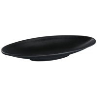 Plato Yanco Black Pearl-2 Deep Boat De Melamina, 12 X 4,5 X 2 Cm, Color Negro