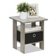 thumbnail image 1 of Mesa auxiliar Furinno ANDREY con estantes abiertos y papelera de almacenamiento, 1 of 7