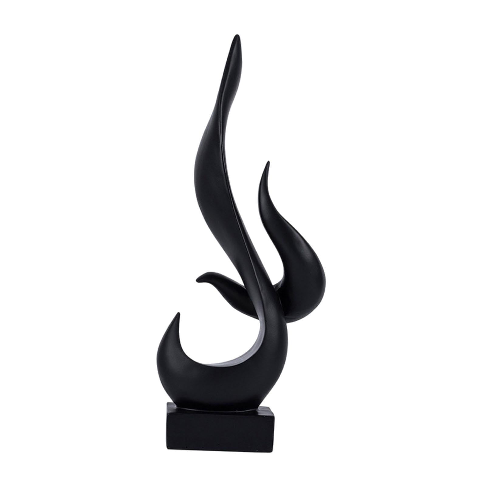 Bothyi - Escultura Abstracta Moderna, Estatua De Llama Para Mueble De Tv, Estante, Color Negro