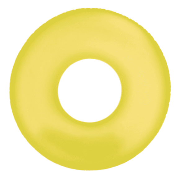 Flotador Inflable Redondo Intex 91 Cm Neon Frost Tube Amarillo