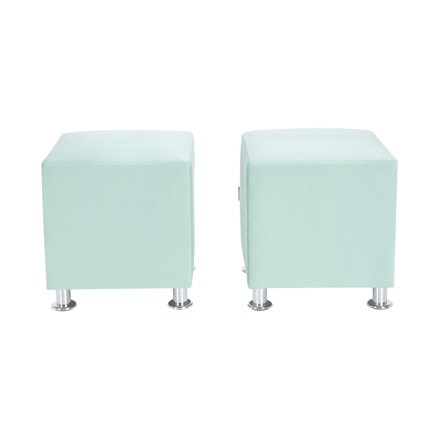 Bodevir - Set Pouf Cali 1C Felpa 12 Verde Agua