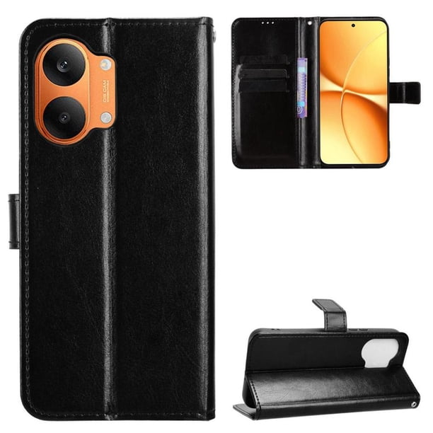Funda tipo libro para Xiaomi Redmi Turbo 5 Max 5G, cartera todo‑en‑uno, funda multifuncional con tarjetero y correa de muñeca desmontable