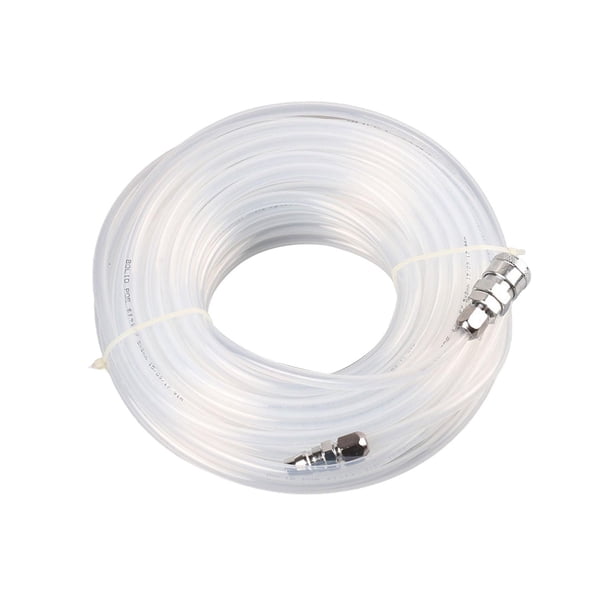 Bomba de aire multiusos de tubo recto neumático, manguera de alta presión con conector rápido, manguera de bomba de compresor de aire para trabajo de Blanco 15m