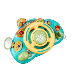 Magideal - Juguete Del Volante Mi Primera Conducción Pequeño Juguete Musical Educativo De Aprendizaje Interactivo Para Niños Pequeños Niños Niñas Bebé Presente , Verde