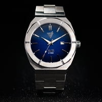 Vörðr - Reloj Hombre Hati Acero Inoxidable Zafiro Esfera Azul Cuarzo Japonés 5Atm Fecha Moda