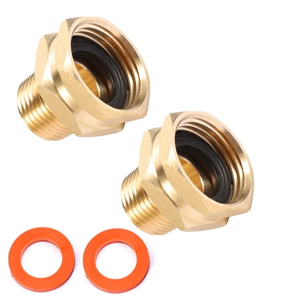 Adaptador para manguera de jardín Kbrotech 3/4" GHT hembra x 1/2" NPT macho, 2 piezas