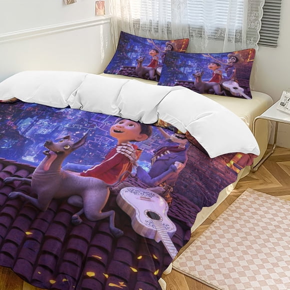 Coco 3-Piece Bedding Set Warm And Comfortable Soft Duvet Cover Bed Set for Boys Girls Kids Adult Bedroom All Season