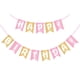 thumbnail image 1 of Banderín de cumpleaños Woizoeiy rosa y dorado para fiesta de niño/niña, 1 of 8