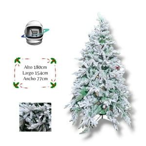 Bigbamspace - Arbol De Navidad 180Cm Nevado Ramas Blanco