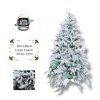 Bigbamspace - Arbol De Navidad 180Cm Nevado Ramas Blanco