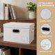 thumbnail image 5 of 1Pcs Cubo de Almacenamiento, Cesta de Almacenamiento de Tela Plegable con Tapas para Organizar Ropa, Libros Blanco 12.6*9.8*7.9in, 5 of 6