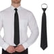 thumbnail image 1 of Corbata negra con clip para seguridad, portero, mayordomo, corbata negra para funeral, disfraz, evento, satén, boda, formal, negocios, fácil de usar, cómoda, sin óxido., 1 of 7