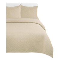 Genérico - Cubrecama Quilt Unicolor Plaza Y Media Verano E2