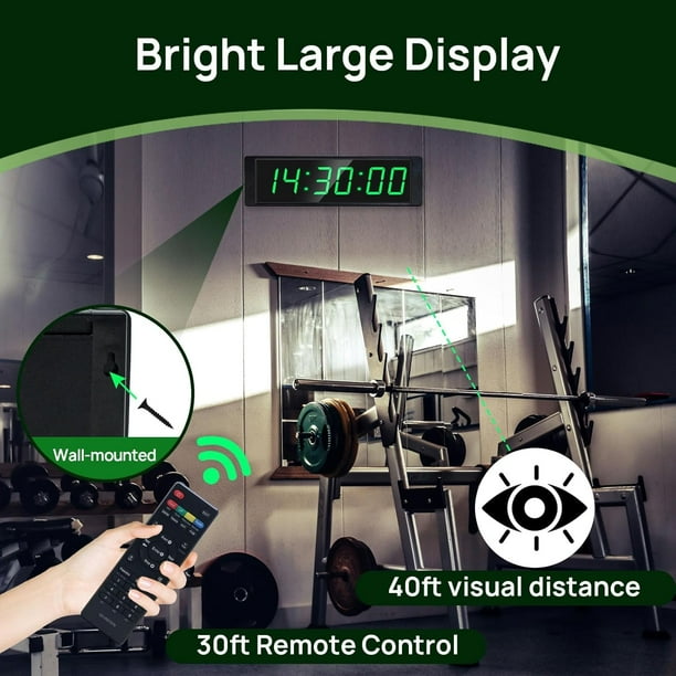 Reloj temporizador de gimnasio YZ Gym para el hogar con botón de