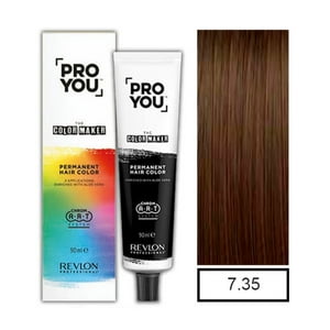 Revlon - Tintura 7.35 Pro You Rubio Medio Dorado Caoba 90Ml Mas Oxidante