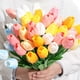 thumbnail image 4 of Xiao Hua 20 Piezas de Tulipanes Simulados, Tacto Realista, 13 Pulgadas, Tulipanes Simulados Sueltos, Adecuados para Decoración de Mesa, Ramos de Boda en Casa, etc., Amarillo, 4 of 4